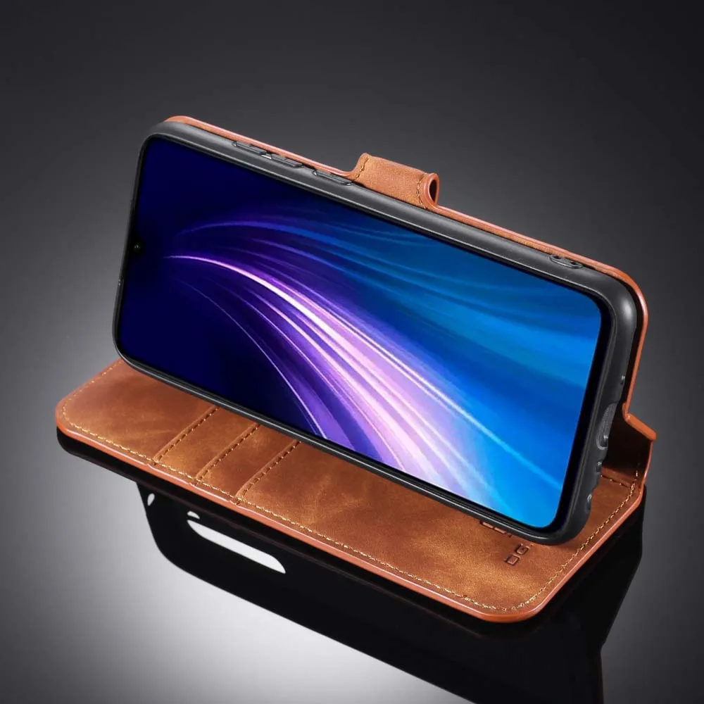Чехол для телефона Xiaomi Redmi Note 8 T, роскошный Винтажный чехол из искусственной кожи с магнитной застежкой, чехол-бумажник с функцией подставки