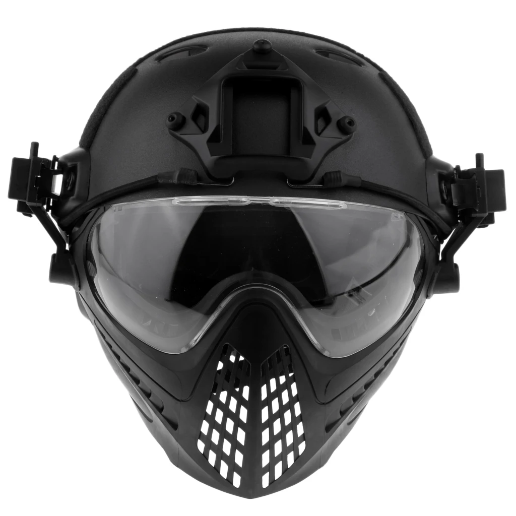 

Tactical Military Fast With Full Face Protective Mask And Goggle Lens