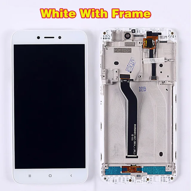 Сменный ЖК-дисплей Fansu для Xiaomi Redmi 5A, сенсорный экран, 5,0 дюймов, дигитайзер, сборка 1280*720, рамка с инструментами, стеклянная пленка - Цвет: White With Frame