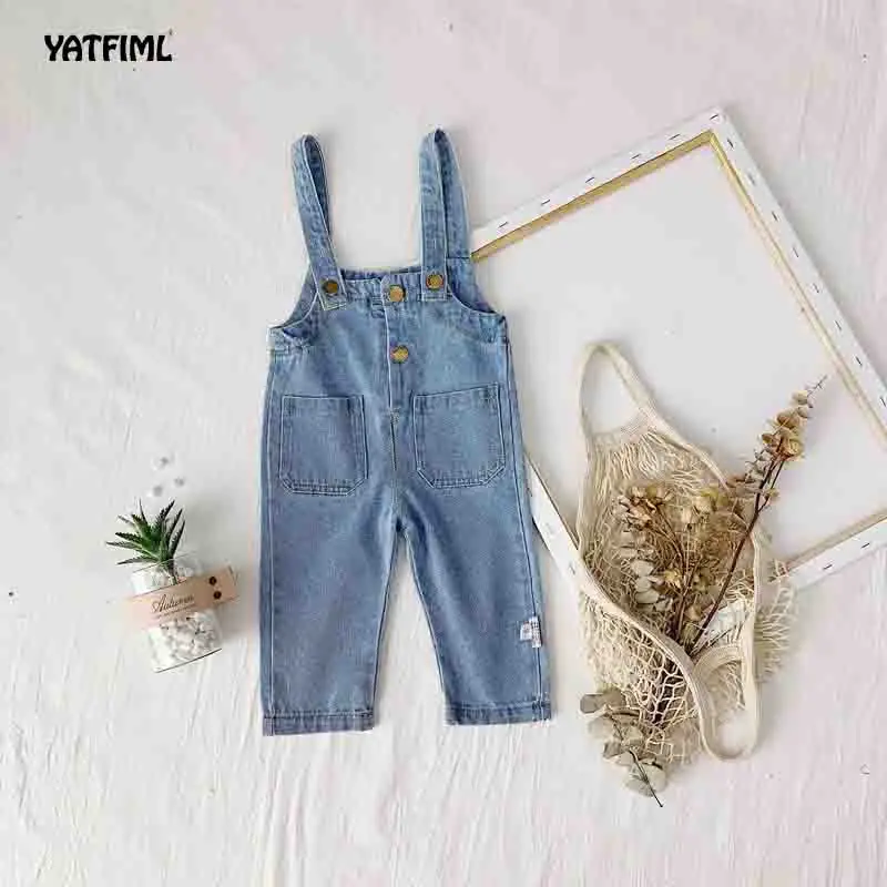 style3 YATFIML джинсы для маленьких мальчиков и девочек, Осенний комбинезон, детская одежда, детские джинсовые комбинезоны, детские штаны, комбинезоны - Цвет: style3