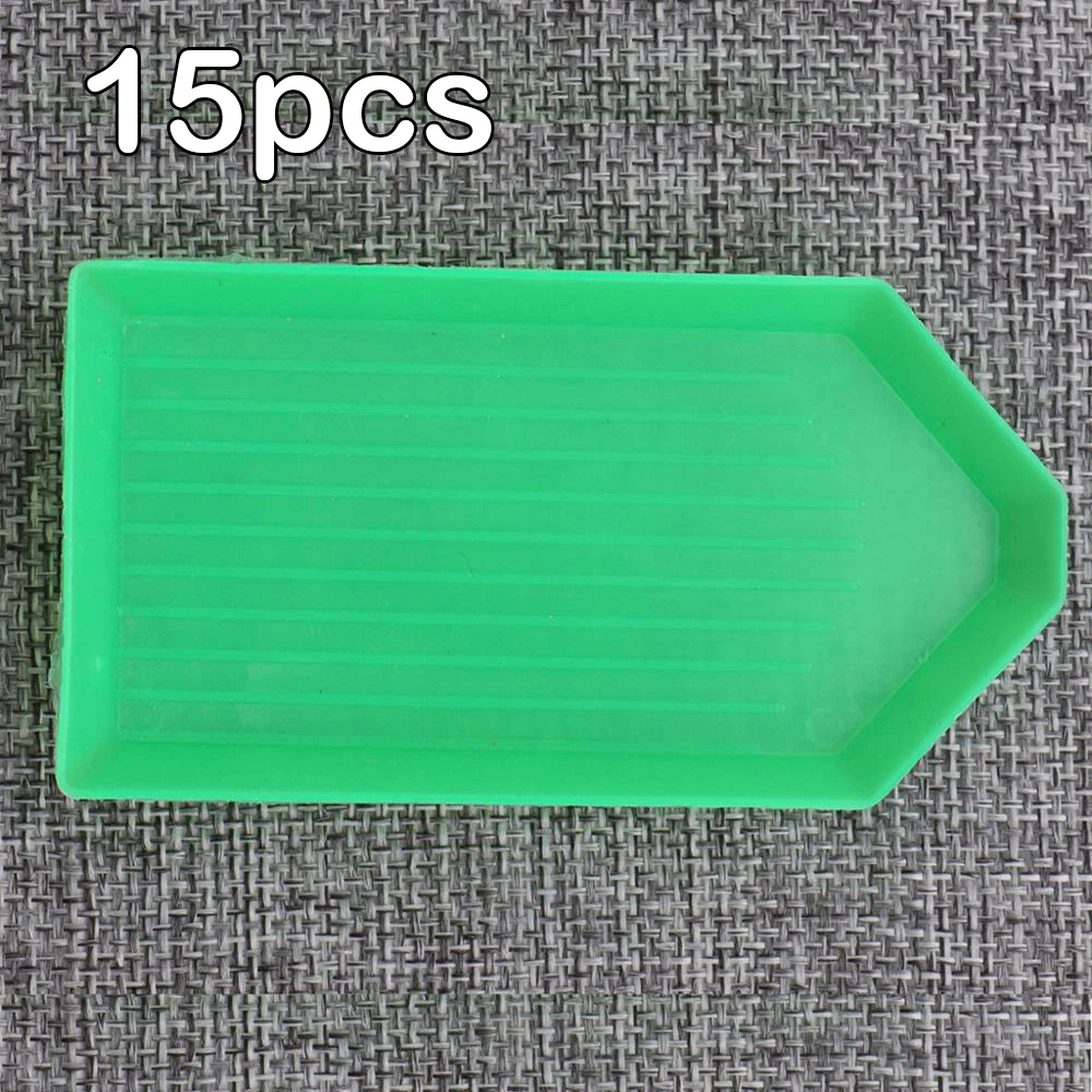 10/15/20pcs Tray Diamond Point Drill Plate Diamond Painting Accessories Diamond Embroidery Essential Tools Square Round Bead New 