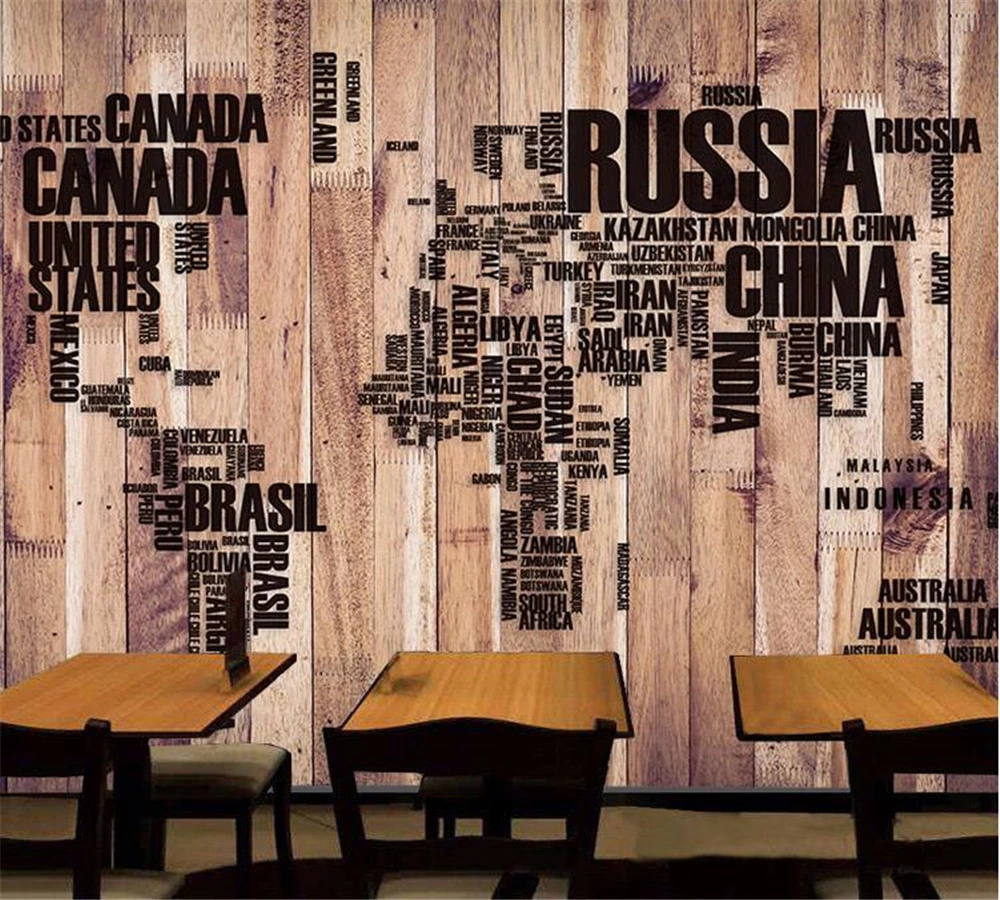 beibehang Custom 3D European perspective striped wallpaper alphabet theme hotel restaurant murals wall paper | Обустройство дома