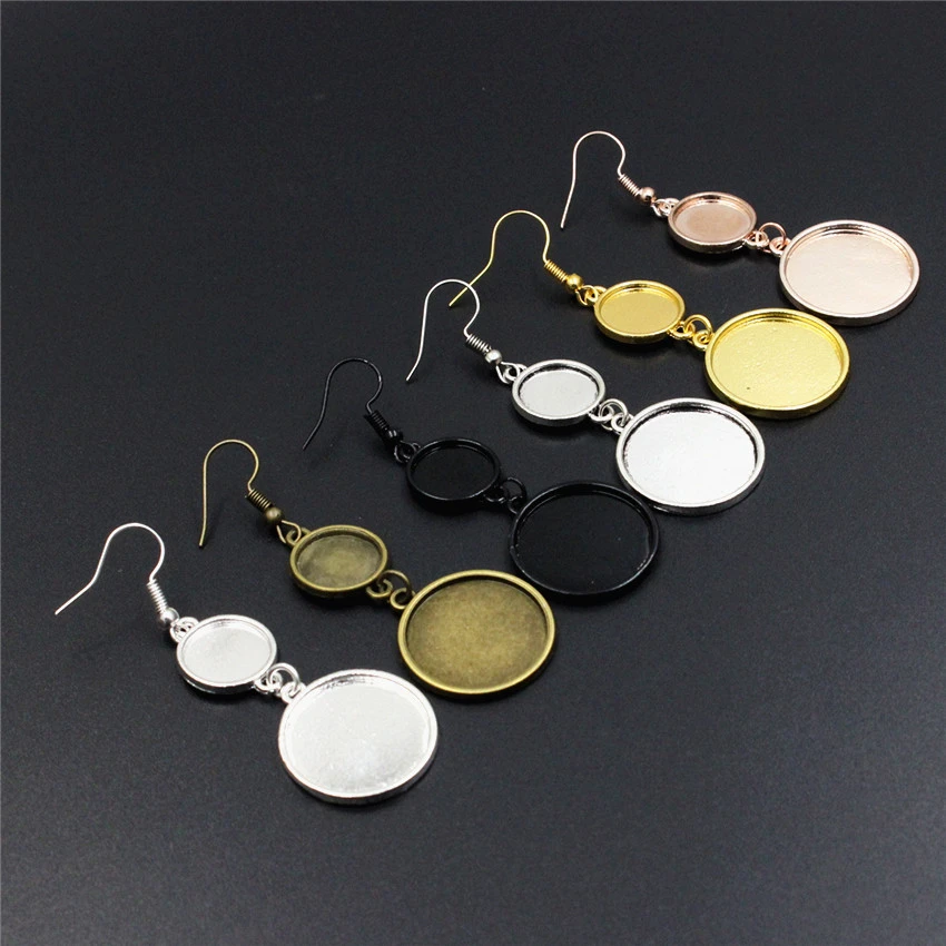 18mm Round Blank Bezel Bracelet Blanks Forms fit 18mm Round Cabochons Pack of 5
