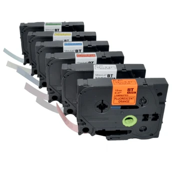 

6Pcs Compatible Label Tape Replacement for Brother P Press TZe Label Tape 12mm 0.47 Inch for P-Press H110 Label Maker