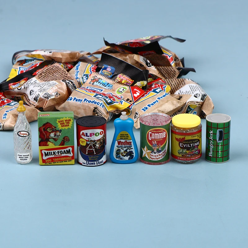 Doll House Supermarket Daily Necessities Miniature Food Supermarket Miniature Pretend Play Toy Decor Accessories