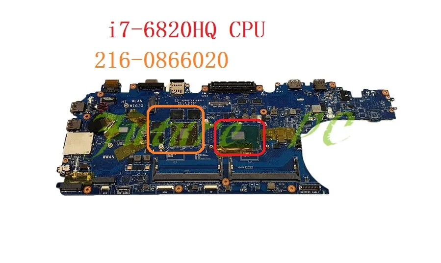 JOUTNDLN для Dell E5570 3510 0D152 00D152 CN-00D152 ADP80 LA-C841P w i7-6820HQ cpu w 216-0866020 GPU Материнская плата ноутбука протестирована