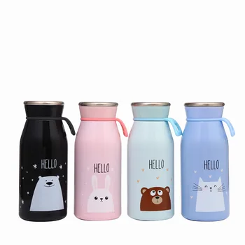 

New Arrival 350ml/450ml Cartoon Thermos Cup Bottle Stainless Steel Thermocup Vacuum Thermal Mug Funny Birthday Couple Gift kid