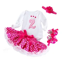 

Girls Party Dress 2 Year Birthday Baptism Dress For Girl Summer Dresses Princess Kids Baby Dress with Shoes