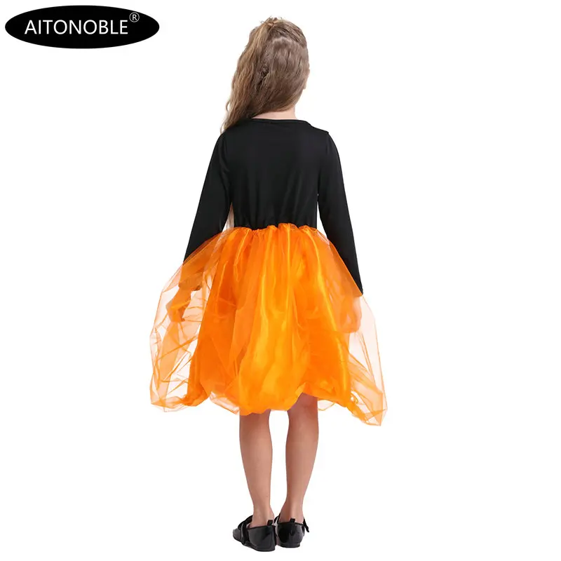Aitonoble New Costume Child Cute Girls Costume Supergir Dress Girl's Dress Cosplay Halloween For Kids All Saints'