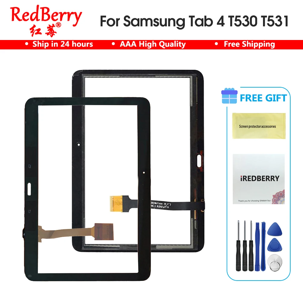 

10.1 inch T530 For Samsung Galaxy Tab 4 T530 / T531 / T535/SM-T530 Tab4 LCD Touch Screen Lens Glass Outer Front Panel With tools