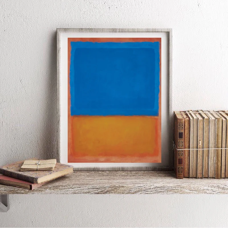 Маркер Rothkoes Красный Синий Оранжевый настенные художественные Постеры-холсты печатные картины маслом настенные картины гостиная украшение дома Artwwork
