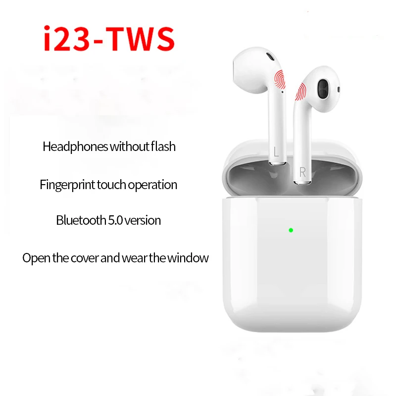 

i22 i23 TWS Wireless Earphone Bluetooth 5.0 headset 1:1 with Charging Case earbuds For mobile phone with good chip pk i12 i16