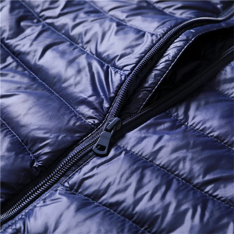 Men Down Jacket Autumn winter Ultra Lightweight Packable 90% Windproof Hooded Waterproof Down Coat Large Size Men Jackets