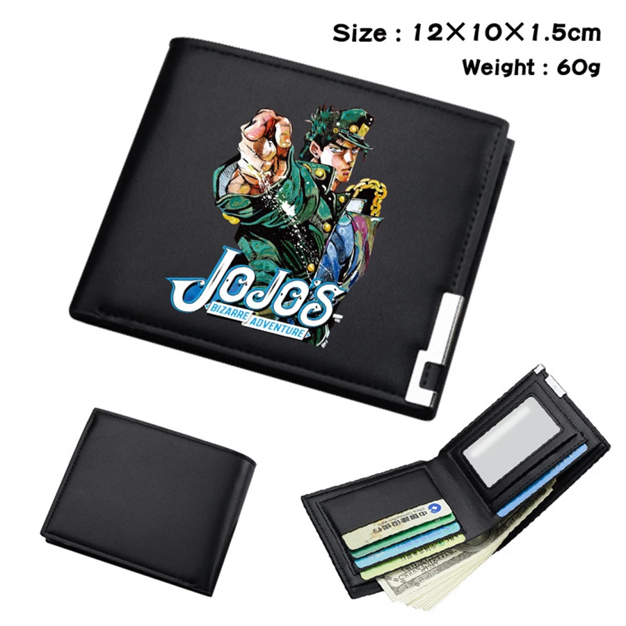 JoJo Необычные Приключения держатель для карт мешок денег Портмоне Косплей из искусственной кожи короткий кошелек подарок