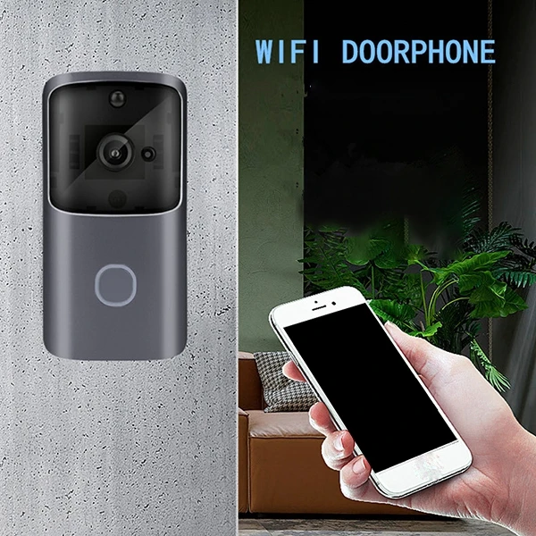 M10 720P Wifi Intelligent Video Doorbell Camera App Control Remote Monitoring Video Intercom Doorbell Machine Set Eu Plug