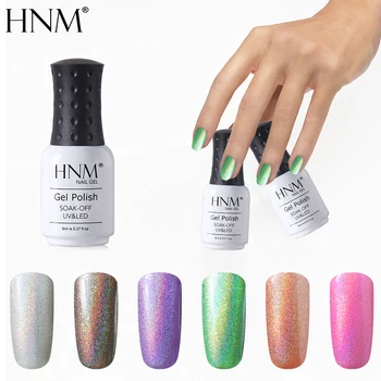 

HNM 8ml Rainbow Shimmer Gel Nail Polish Professional UV LED Lamp Semi Permanent Lucky Varnish Design Manicure Hybrid Gellak