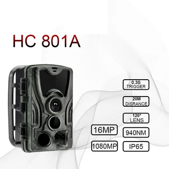 

HC801A Hunting Trail Camera Night Version Ip65 16MP Wildlife photo traps 0.3s Trigger hunt Camera Chasse Scouts