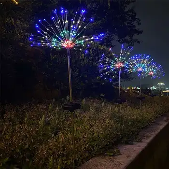 

150 / 200 Leds IP65 Solar Lamp LED fireworks string lights Garden Multicolored Outdoor Lighting Solar Firework Lawn Lamp