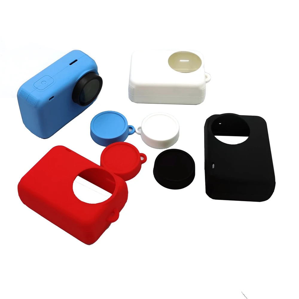 Оригинальный силиконовый чехол для SJCAM + регулируемый ремень защитный