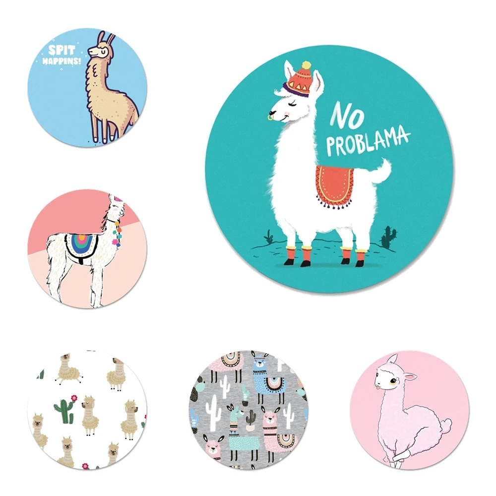 Port Microbe Plasticiteit Nieuwe Collectie Leuke Lama Alpaca Dieren Cartoon Badge Broche Pin  Accessoires Voor Kleding Rugzak Decoratie Gift|Badges| - AliExpress