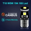 2Pcs T10 W5W LED Bulbs Canbus Car Clearance Lights Reading Lamp Auto Dome Door Bulb Accessories White Red Yellow Green Blue Pink ► Photo 2/6