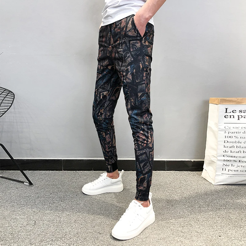Afdrukken джоггеры Broek Heren Zomer уличная Mannelijke хип хоп Повседневная Harembroek Pantalon Homme мужские худи