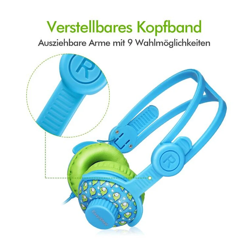 EasySMX Kids Headphones Headset Music Headphones with 80 85dB Child Safe Volume Headset for Xiaomi iPhone iPad Smartphones