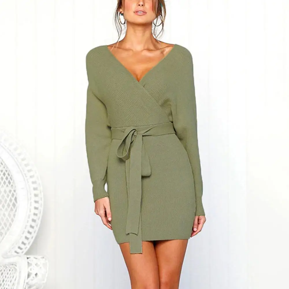 SUNGIFT женское платье зимняя трикотажная одежда сексуальная упаковка теплый