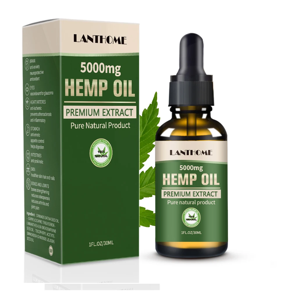 30 мл 100% органическое масло конопли CBD 5000 мг Биоактивные Семена Конопли экстракт