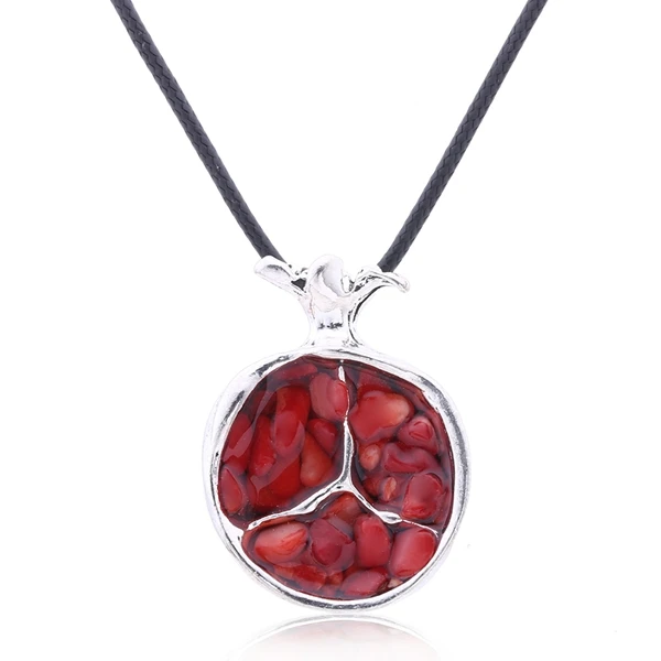 Женское винтажное длинное ожерелье s$ кулоны для женщин ожерелье для свитера кожаный веревочный браслет с подвеской цепочка ожерелье ювелирные изделия для женщин LY001 - Окраска металла: RED
