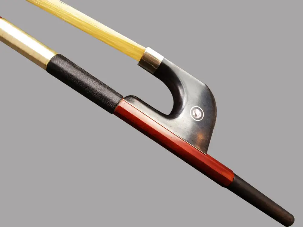 Skup Freeshipping Wtsfwf 3 4 4 4 niemiecki Pernambuco Brazilwood kontrabas łuk W heban żaba i oryginalne włosy końskie