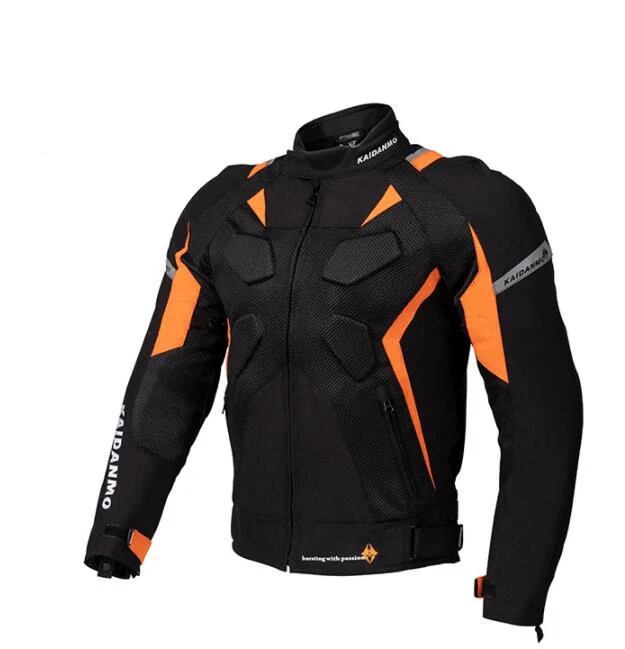 Делла маглия ди estate tuta da corsa di guida del Motociclo di vestito locomotiva anti-caduta del vestito Quattro Stagioni gli u - Цвет: orange