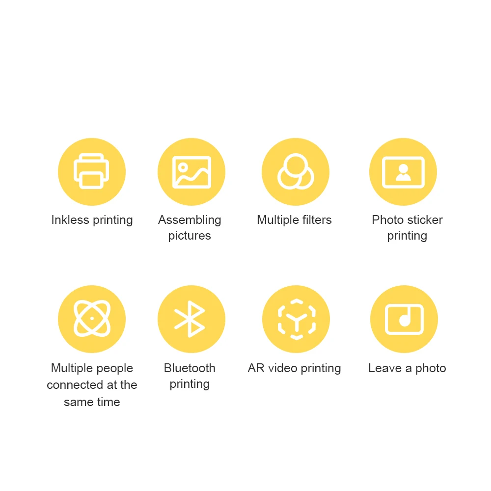 Original Xiaomi Mijia AR Printer Pocket Photo Mini Printer With DIY Share 500mAh Smart Printer Mork