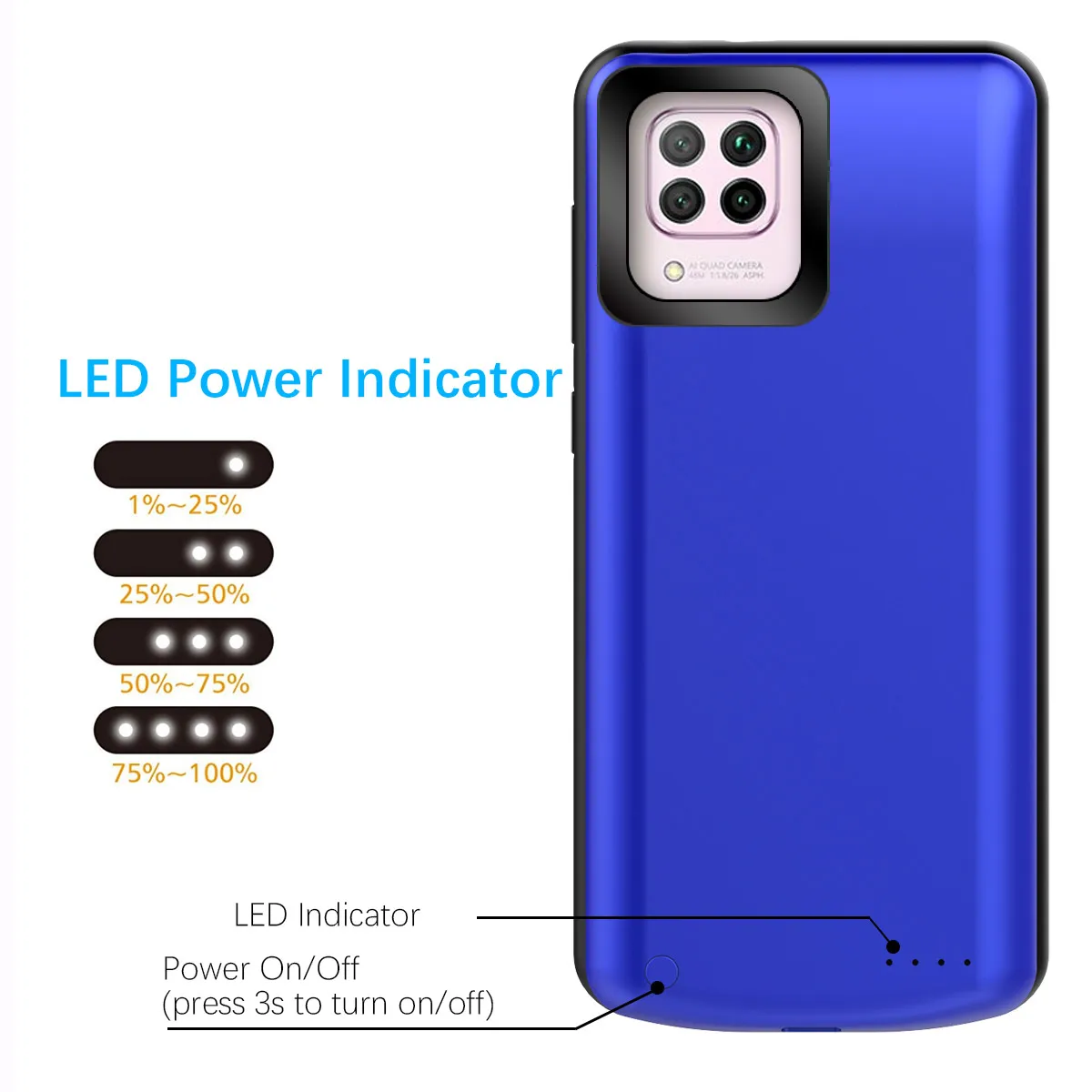 Для huawei Nova 6 SE Nova 6 Honor V30 Pro, 6500 мАч, чехол для зарядного устройства, расширенный аккумулятор, резервный источник питания, защитный чехол, задний Чехол