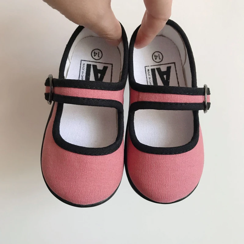pink Г. Осенняя обувь с мягкой подошвой для девочек детская обувь для девочек Детская парусиновая обувь с квадратным носком для детского сада от 1 до 7 лет - Цвет: pink