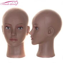 Tinashe Beauty Cheap African Mannequin Head For Making Wig Hat Display Cosmetology Manikin Head Female Dolls Bald Training Head