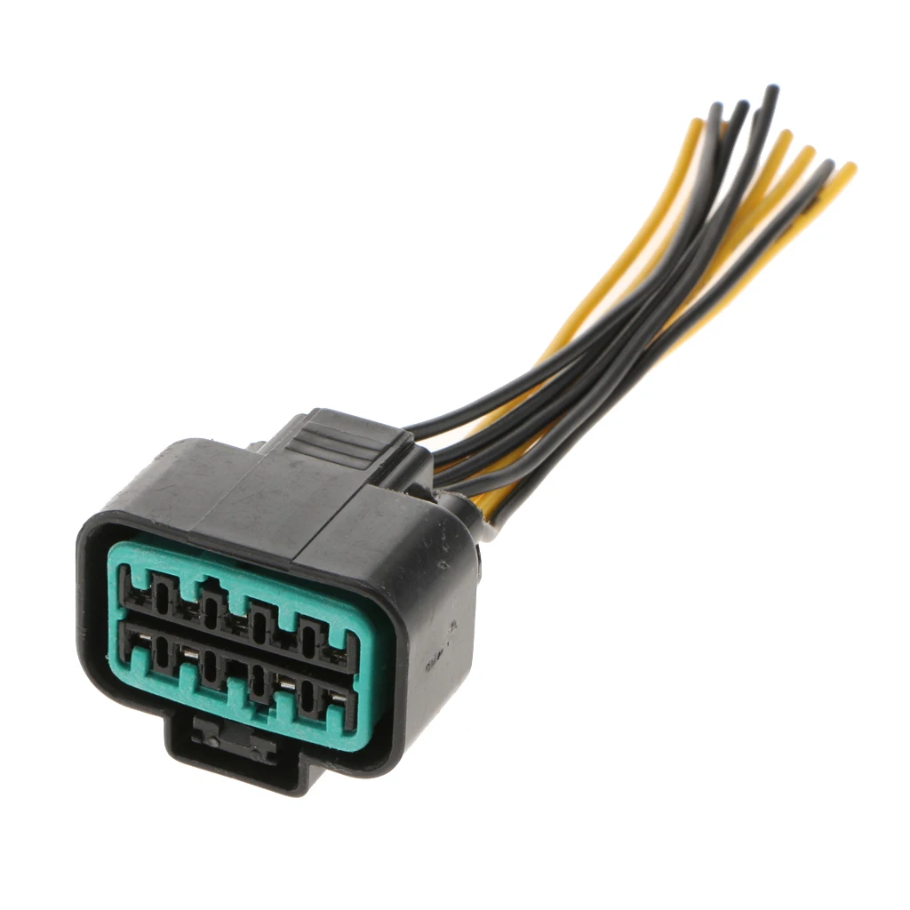 1 Piece Car Headlight Bulb Electrical Socket Head Light Bulb Lamp Harness Socket Plug Wiring 435 10P 6.49x1.57x0.90inch