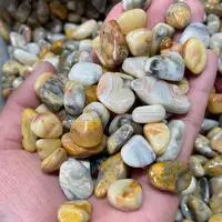 Natural crazy agate quartz crystal stone rolling bulk stone DIY decoration 2