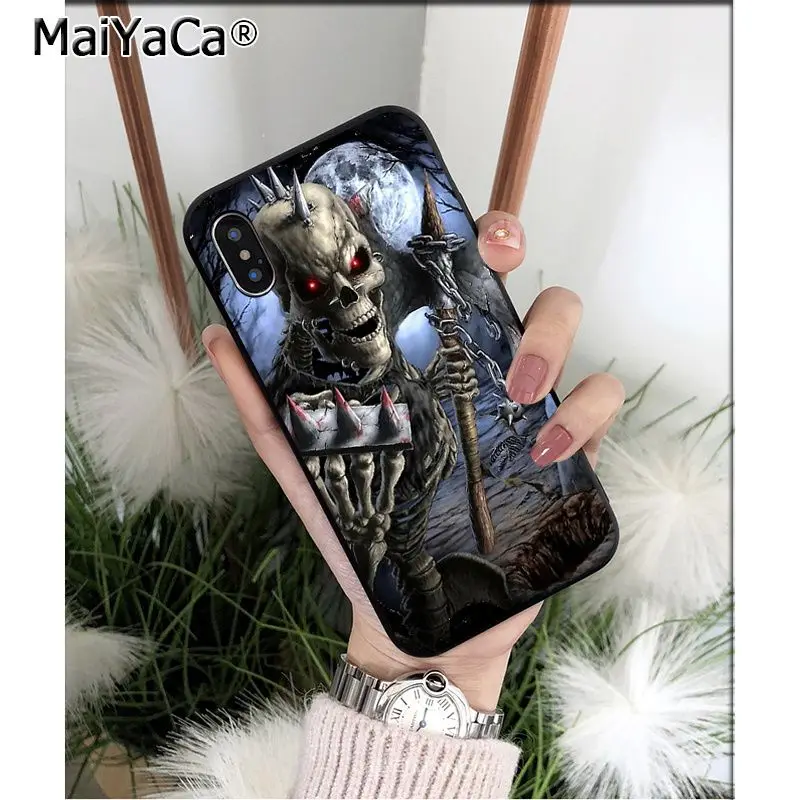 Grim reaper skeleton Rock Music guitar Gun