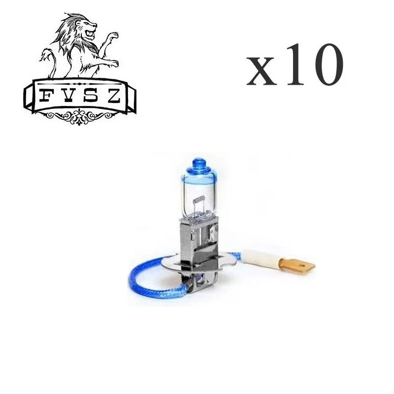 

10Pcs H3 12V 55W 5000K Auto halogen Headlight Bulb Super bright yellow light Halogen Light Near light Bulbs ( DC 12V)