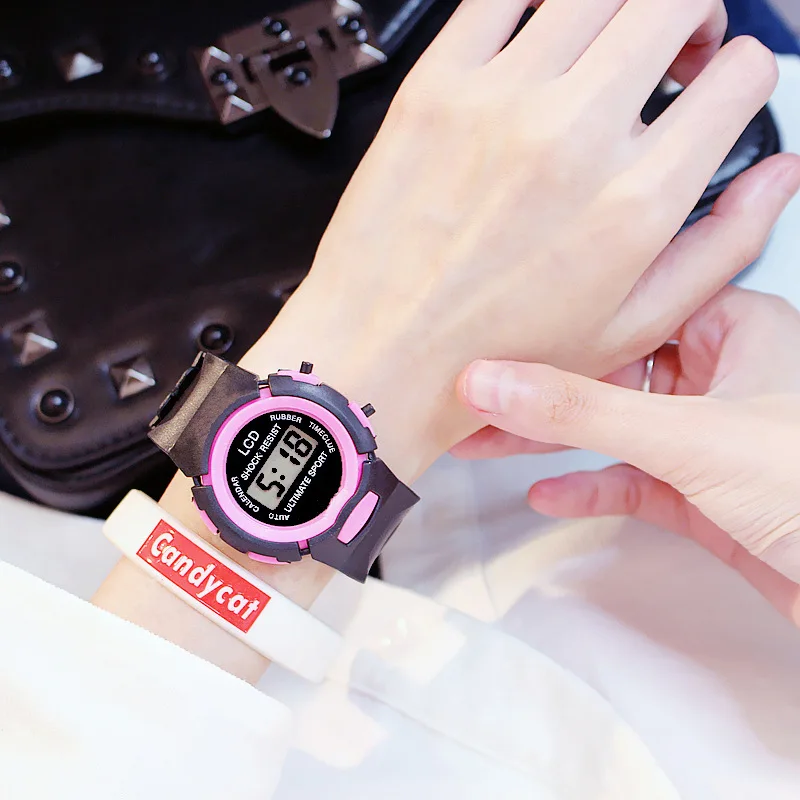 

Hot Korean Version Of The Simple Electronic Sports Wristwatch Digital Child Wrist Clock Students watch