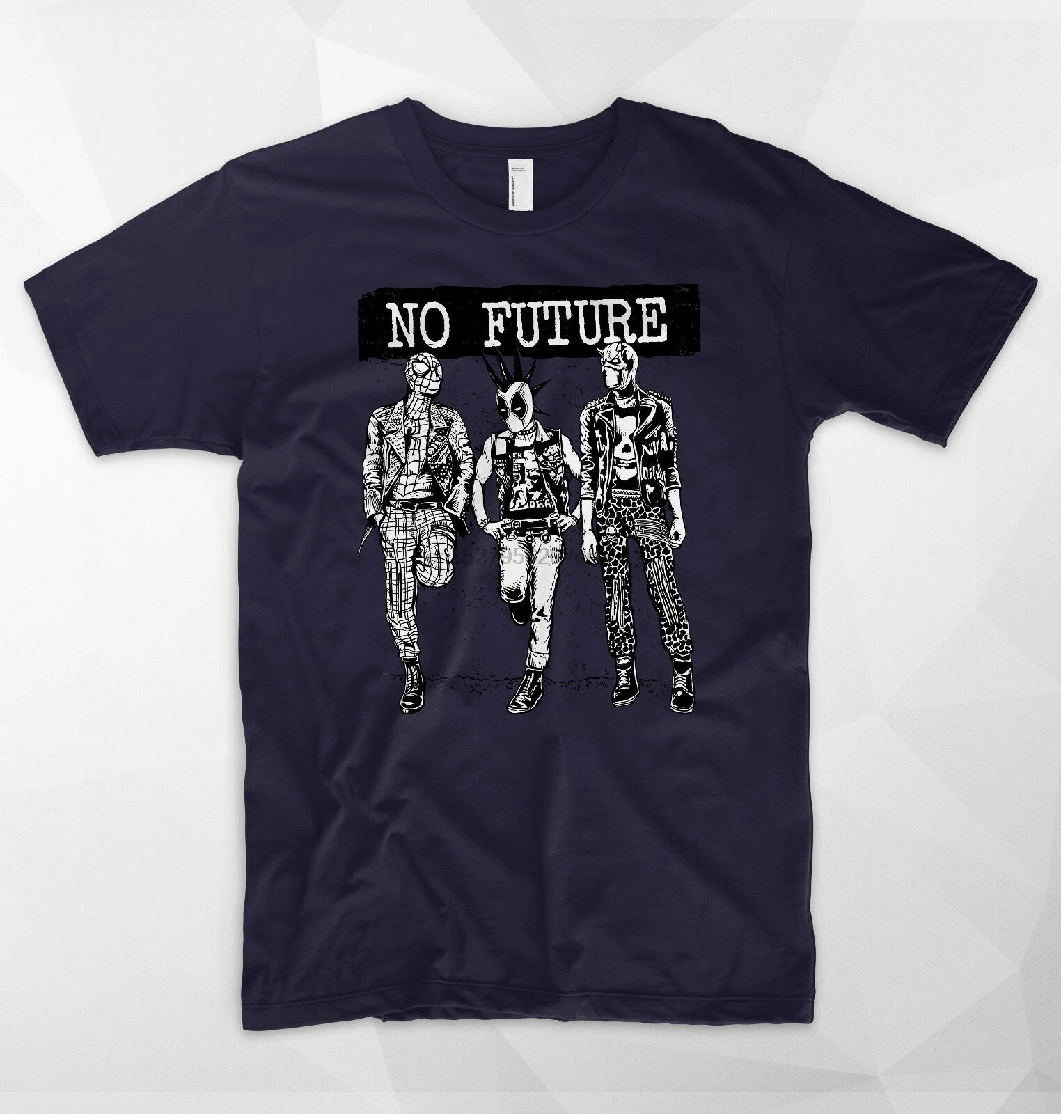 

Deadpool T Shirt Spider-Man No Future Punk Ain't Dead Rebel Skinhead Top Gift