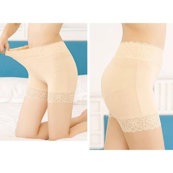

Women Plus Big Size Safety Pants Soft And Comfortable Nylon Cotton Material Boxer Shorts With Lace Panties 2020 New