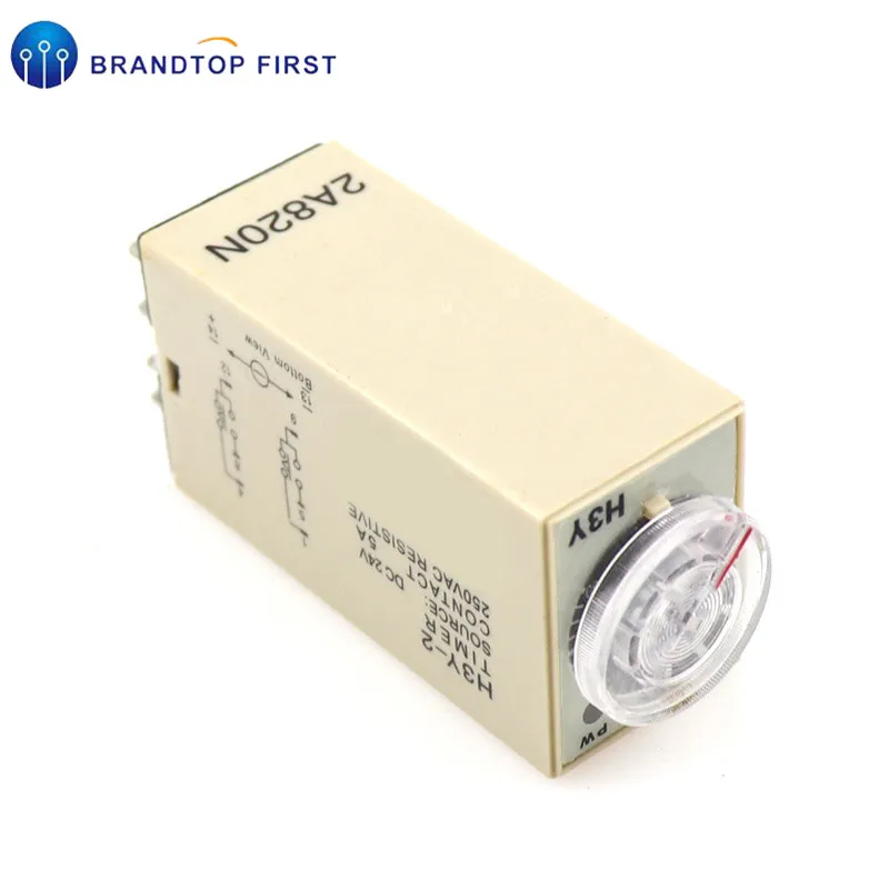 1 комплект реле времени H3Y-2 DC24V DC12V таймер задержки Реле времени 5A 10 м 10S 60 м с базой