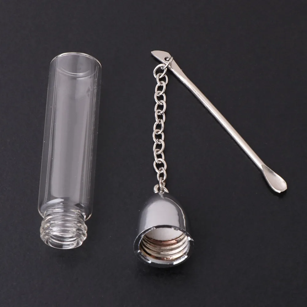 ZLROWR Random Color Box Storage Dispenser Pill Case Snuff Bottle With Metal Spoon 4