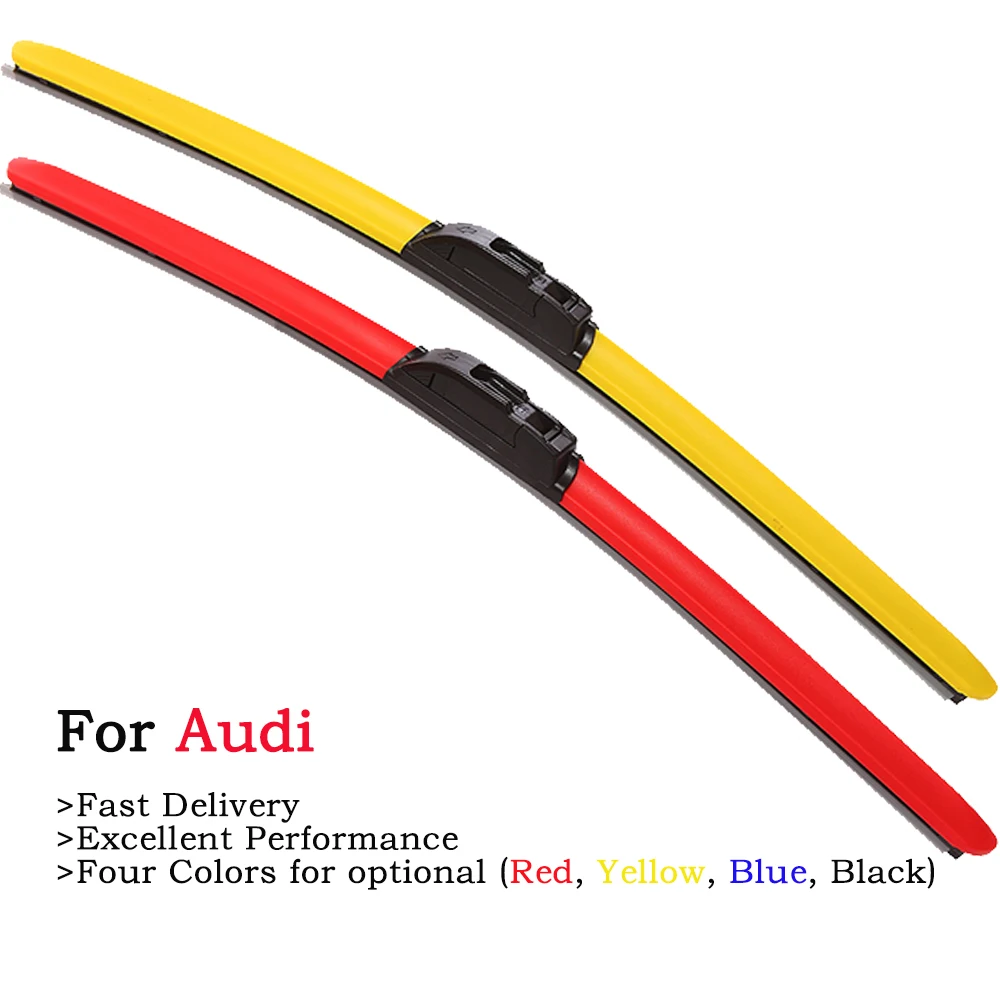 HESITE Colored Hybrid Windshield Wiper Blades For Auid A3 8P 8L 8V A4
