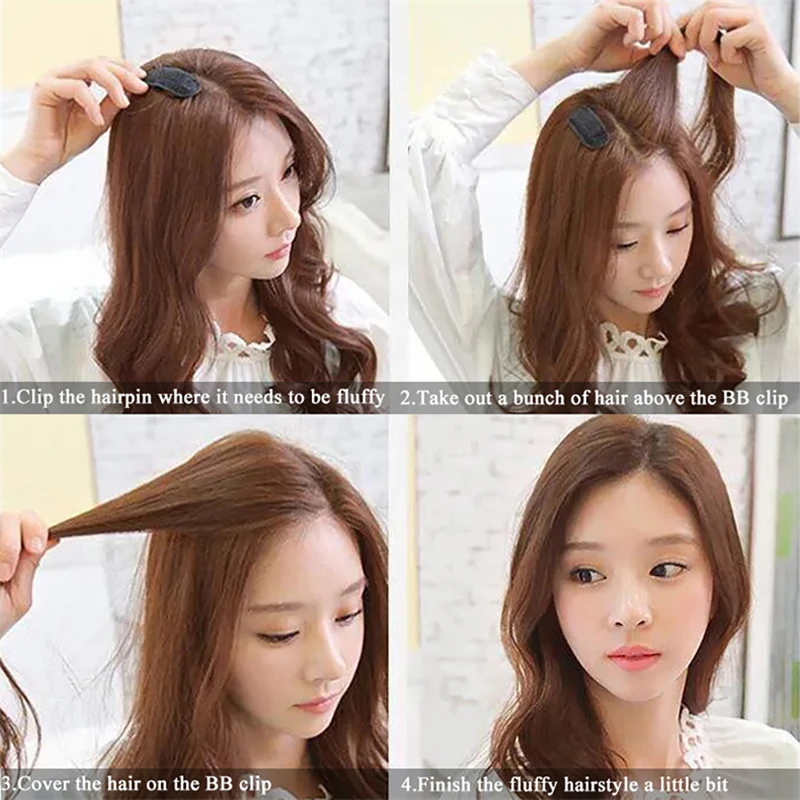 2 шт./компл. пушистые накладки для волос корней губчатые вставки женщин и девушек