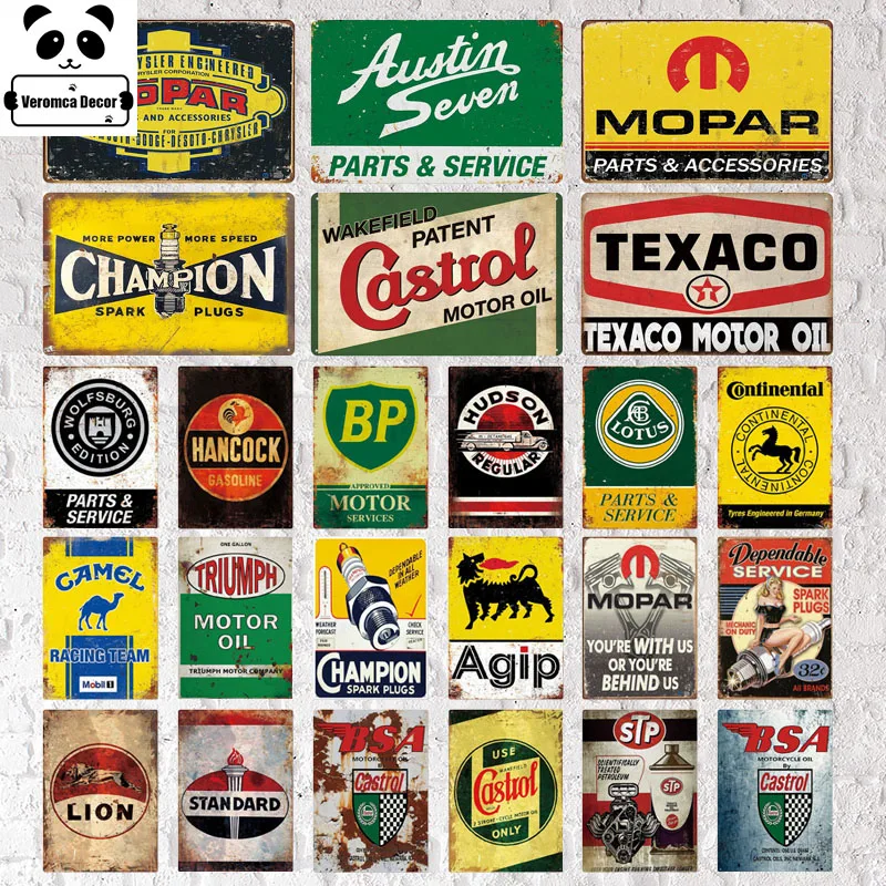 

Garage Motor Oil Tin Sign Plaque Metal Vintege Metal Sign Bar Pub Gas Station Car Repair Wall Decor Decorative Plate