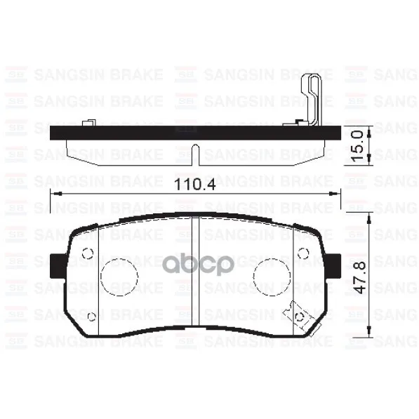 Колодки Тормозные Hyundai H1 02-/Ix55 3.0 08-/Kia Carnival 06- Задние Sangsin Brake Sp1192 Sangsin brake арт. SP1192
