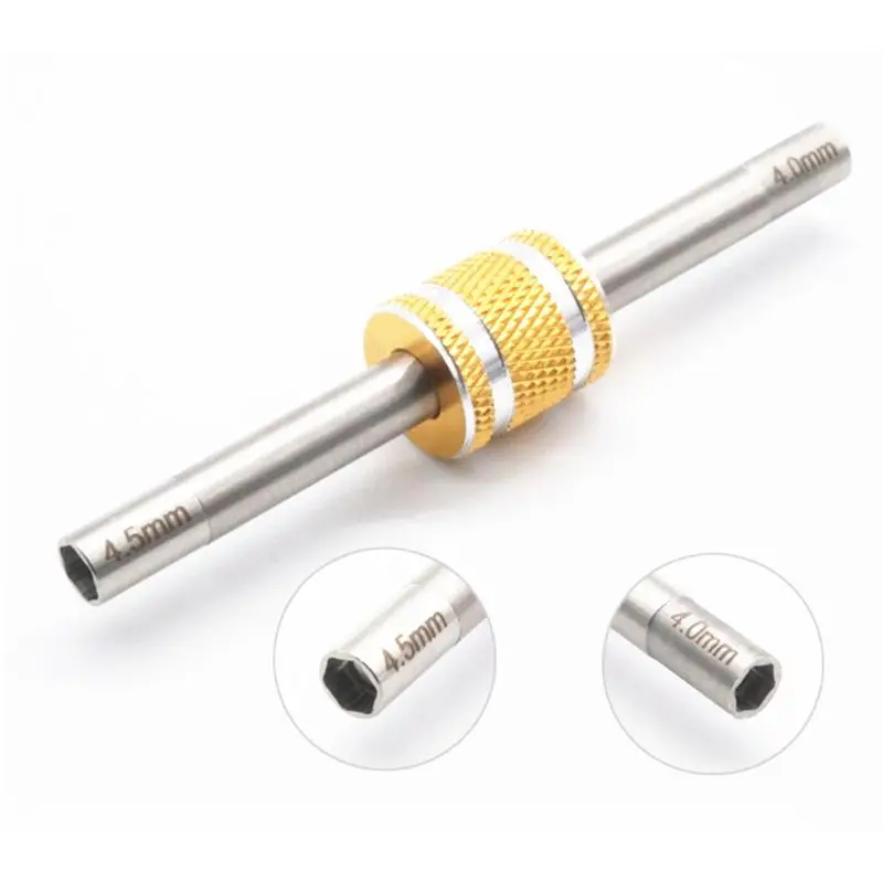 Мини 4wd шестигранные поворотные пряжки 4-4,5 мм самодельные детали для Tamiya Pro инструмент для установки и удаления гайки - Цвет: Yellow